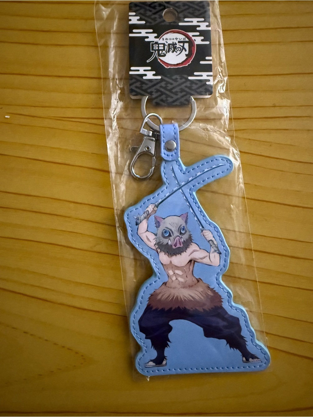 Demon Slayer Inosuke PVC Keychain - Light Blue